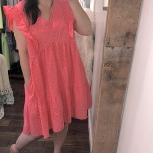 Time and Tru summer coral eyelet dress size 22 new with tags